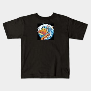 Surfing Skull Kids T-Shirt